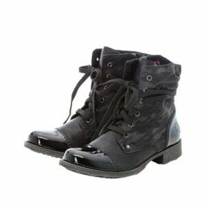 NEW RIEKER Comfort Lace Up Boots for women in black 7254j2